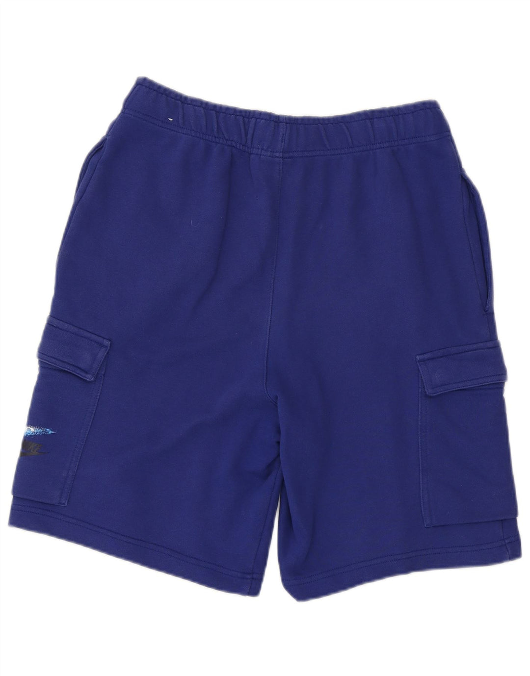 NIKE Short de sport graphique pour hommes, petit coton bleu