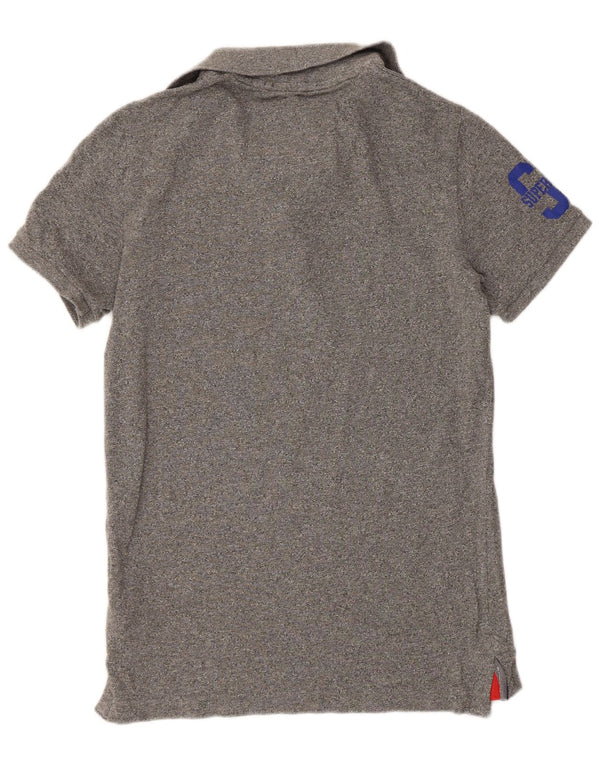 SUPERDRY Polo Graphique Homme Gris Moyen Coton