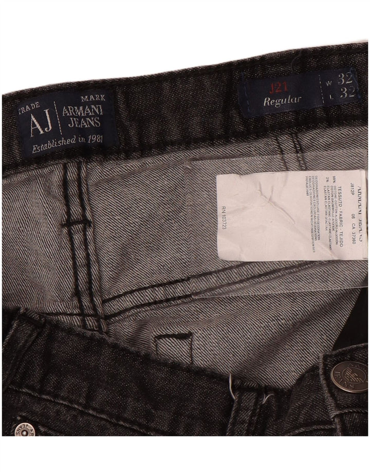 Armani Femme Jean droit W32 L28 Gris Coton