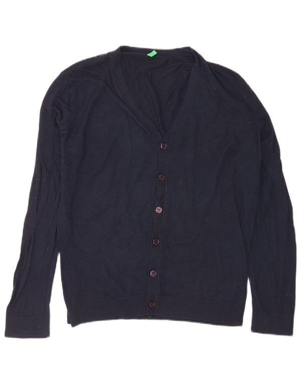 Benetton Cardigan Pull Petit Bleu Marine Homme