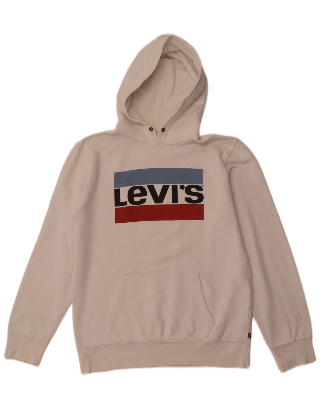 Levi's Pull à Capuche Graphique Homme Blanc Coton Large