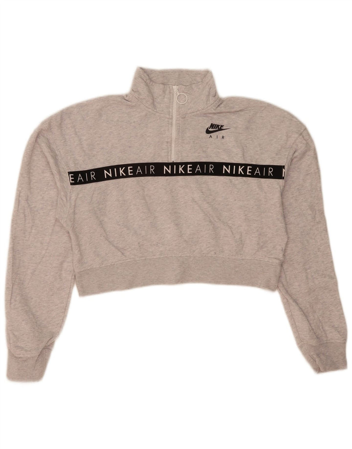 Nike Femme Nike Air Graphic Sweatshirt Jumper UK 14 Gris Moyen