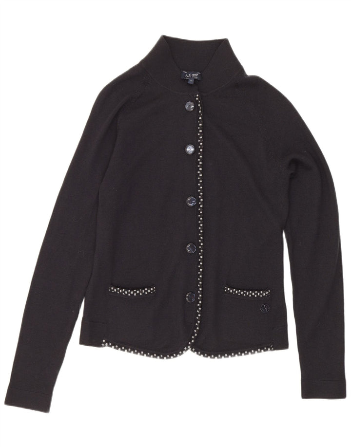 Armani Jeans Cardigan court pour femme IT 40 Small Noir