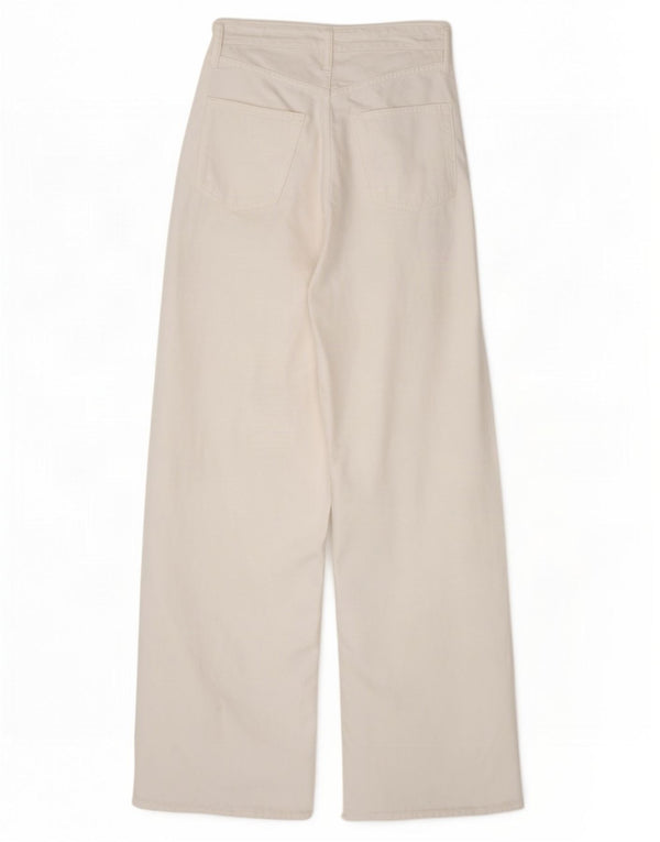 Zara Jean large pour femme EU 34 2XS W24 L31 Coton blanc