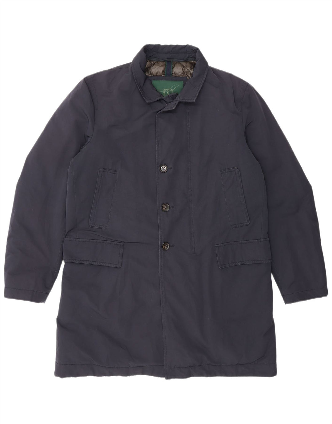 Henry Cottons Manteau rembourré pour homme IT 50 Large Bleu marine en coton