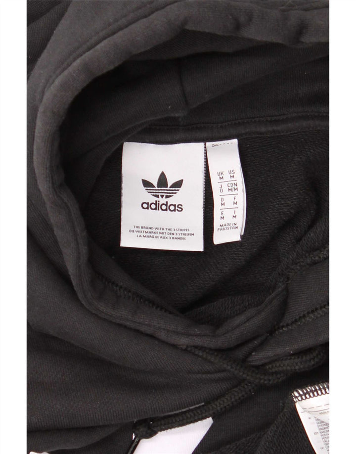 Adidas Pull à capuche graphique pour homme en coton noir moyen