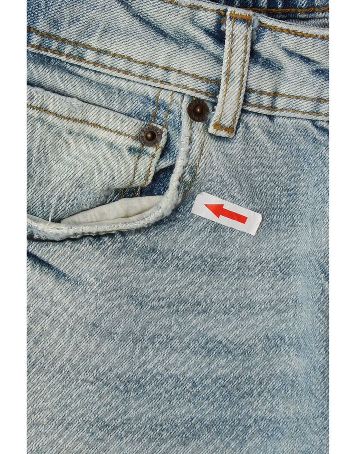 Zara Jean droit vieilli pour homme EU 40 Medium W31 L29 Bleu Coton
