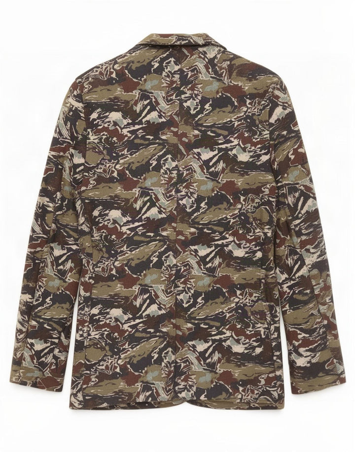 Zara Veste blazer à motif abstrait pour homme UK 36 Small Multicolore