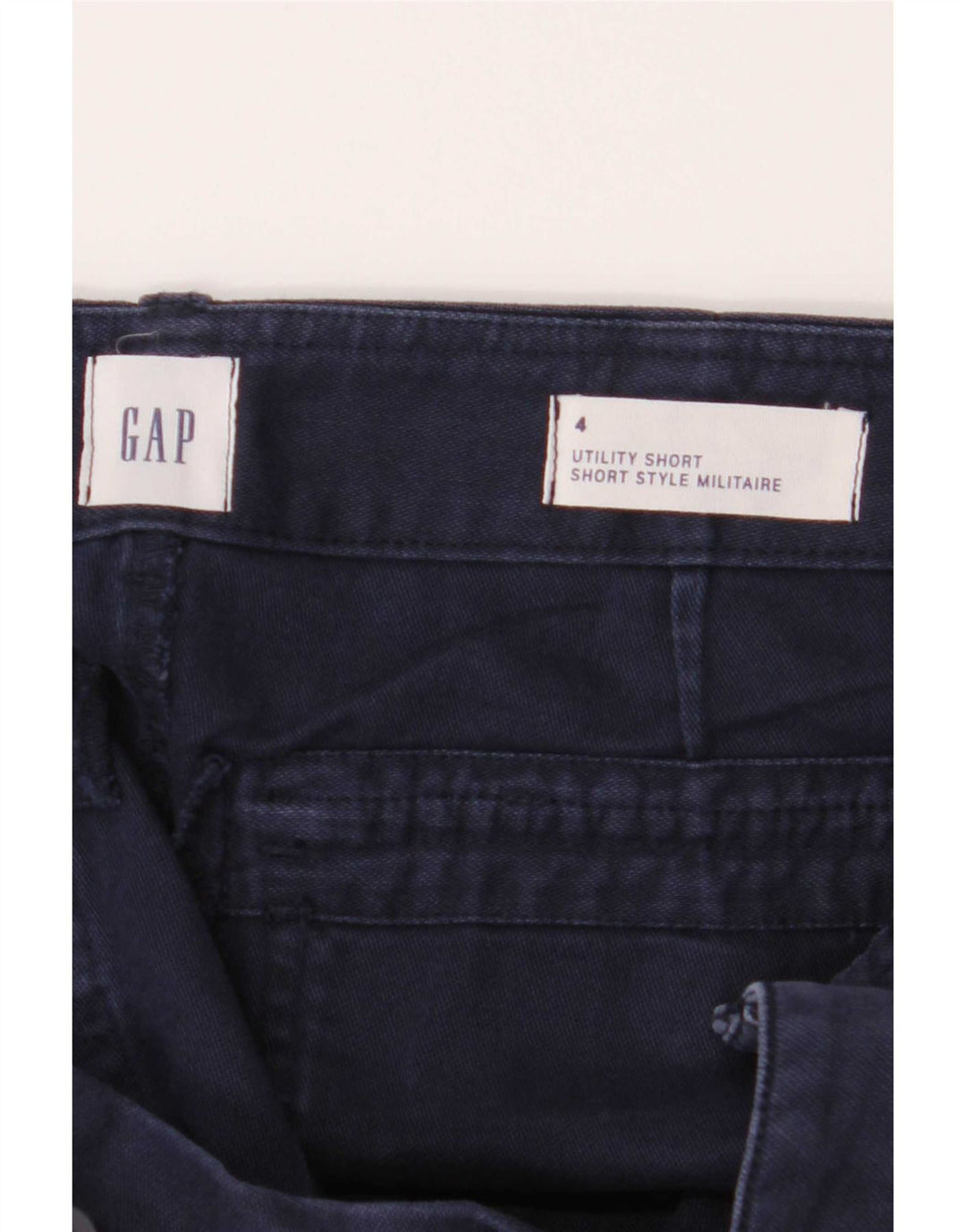 Gap Short Chino Femme US 4 Small W28 Bleu Marine Coton