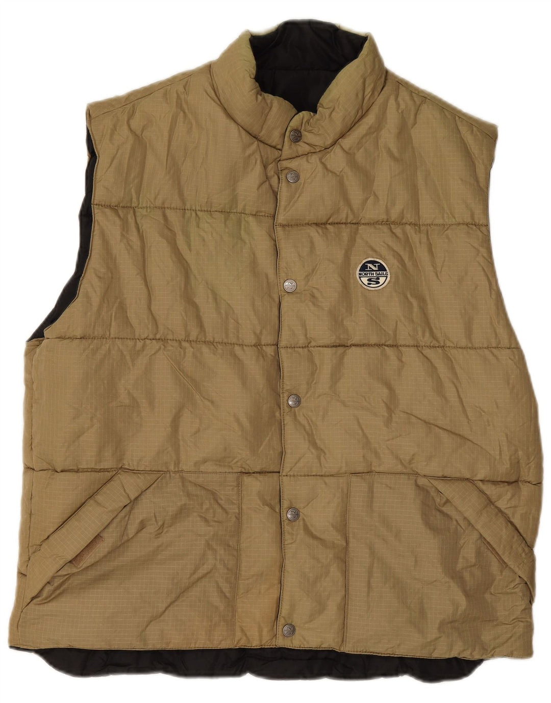 North Sails Gilet rembourré réversible pour homme UK 40 Large Noir