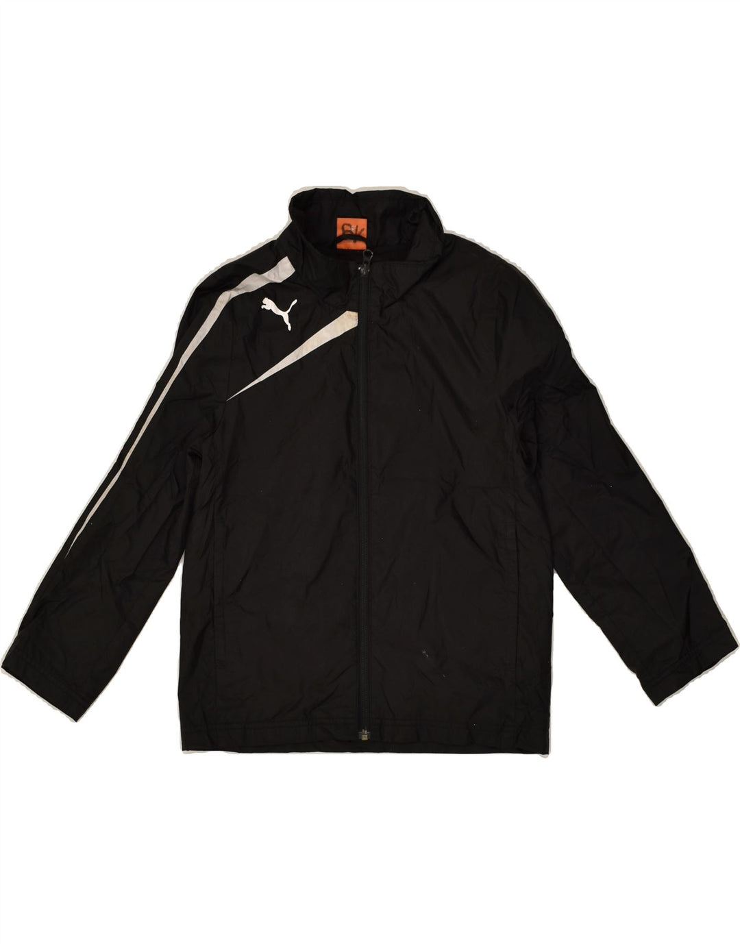 PUMA Boys Tracksuit Top Jacket 9-10 Years Black Colourblock Polyamide | Vintage Puma | Thrift | Second-Hand Puma | Used Clothing | Messina Hembry 