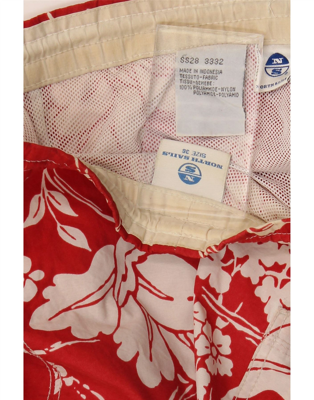 North Sails Short de Bain Homme Large Rouge Floral Polyamide