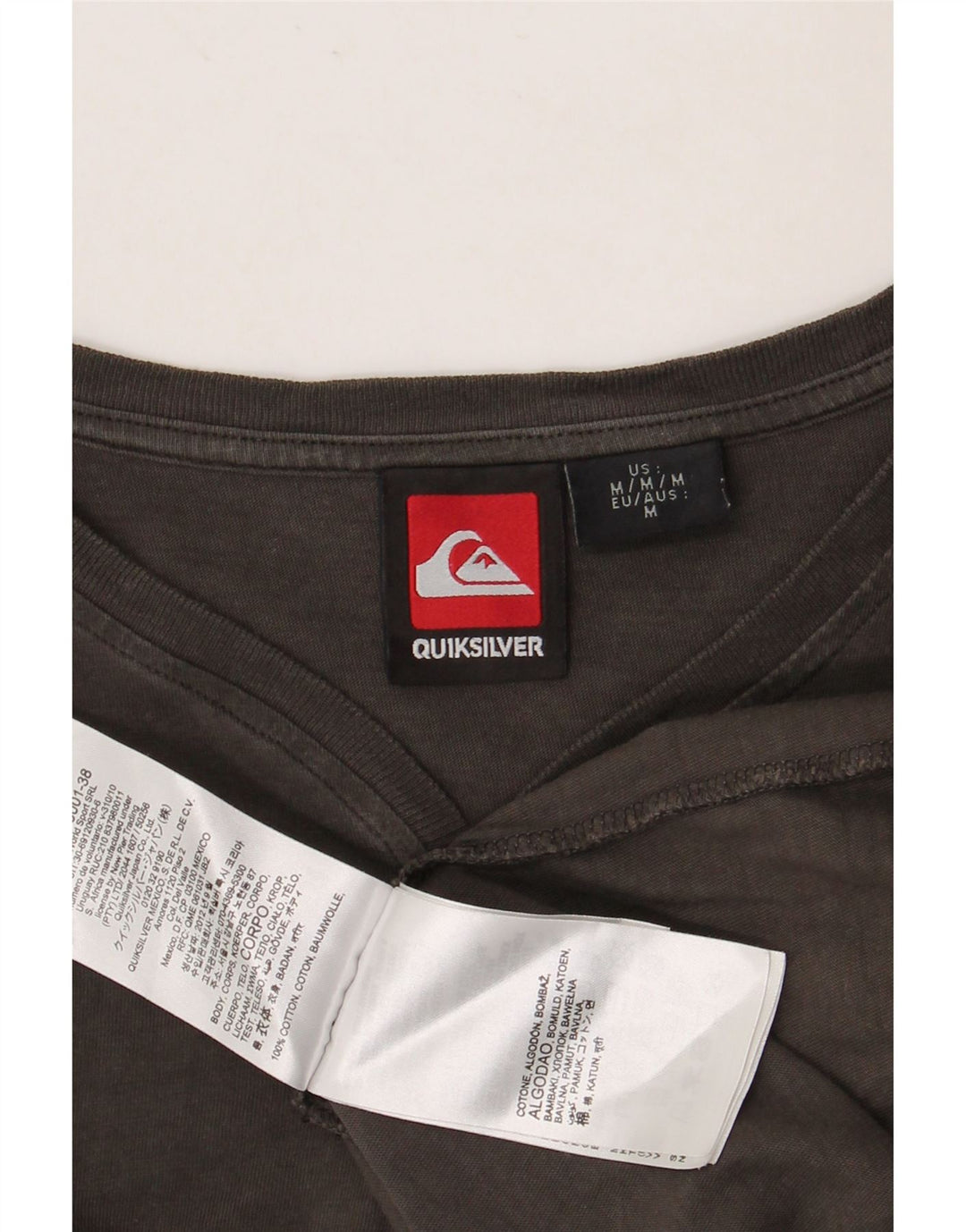 QUIKSILVER T-Shirt Homme Marron Moyen Coton