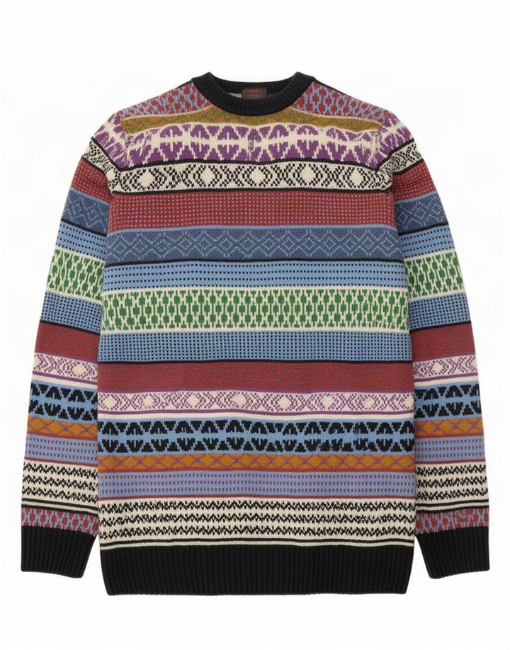Catalina Pull col V pour homme Petit motif géométrique multicolore