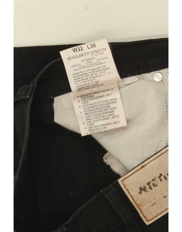 Wrangler Jean droit coupe régulière pour homme W32 L30 en coton noir