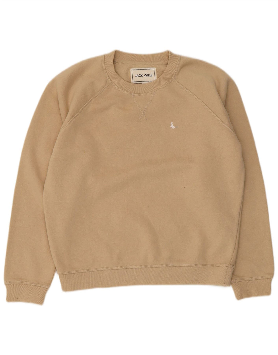Jack Wills Sweatshirt Femme Oversized UK 8 Petit Beige Coton
