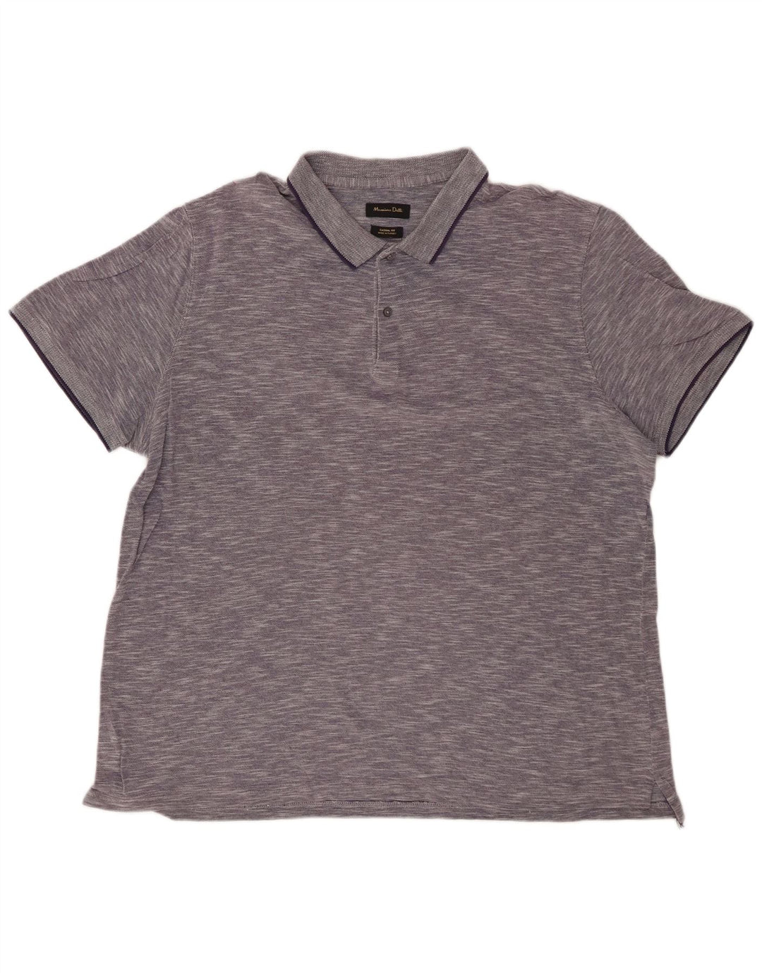 MASSIMO DUTTI Polo coupe décontractée pour homme 2XL bleu marine moucheté