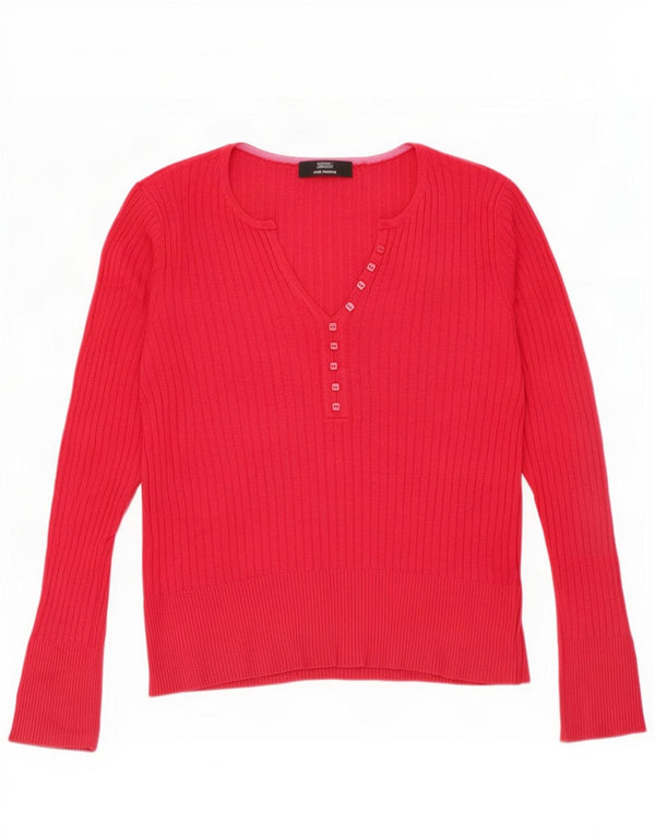 Marks & Spencer Haut à manches longues pour femme UK 44 Viscose rouge moyen