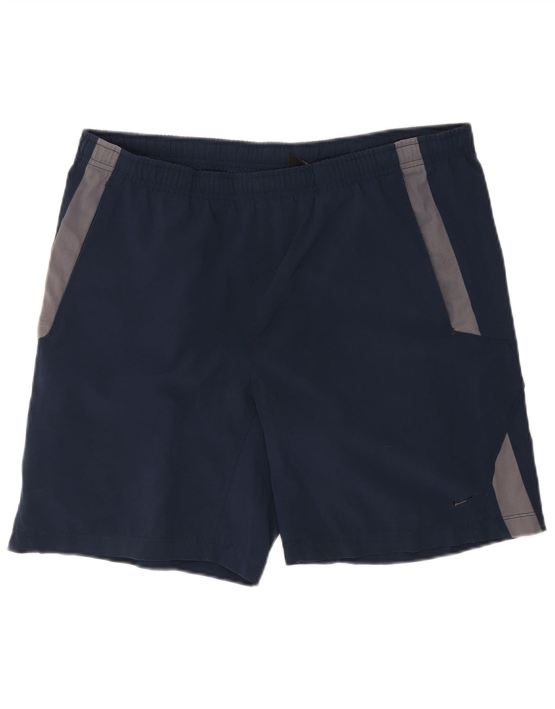 Nike Short de sport pour homme Petit polyester color block bleu marine