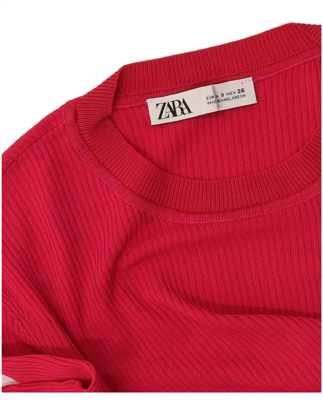 Zara Femme Top Manches Longues UK 10 Petit Rose
