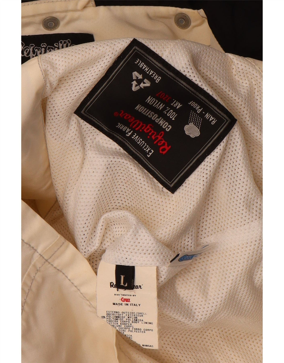 Refrigiwear Veste de pluie à capuche pour femme UK 14 Large Off White Polyamide