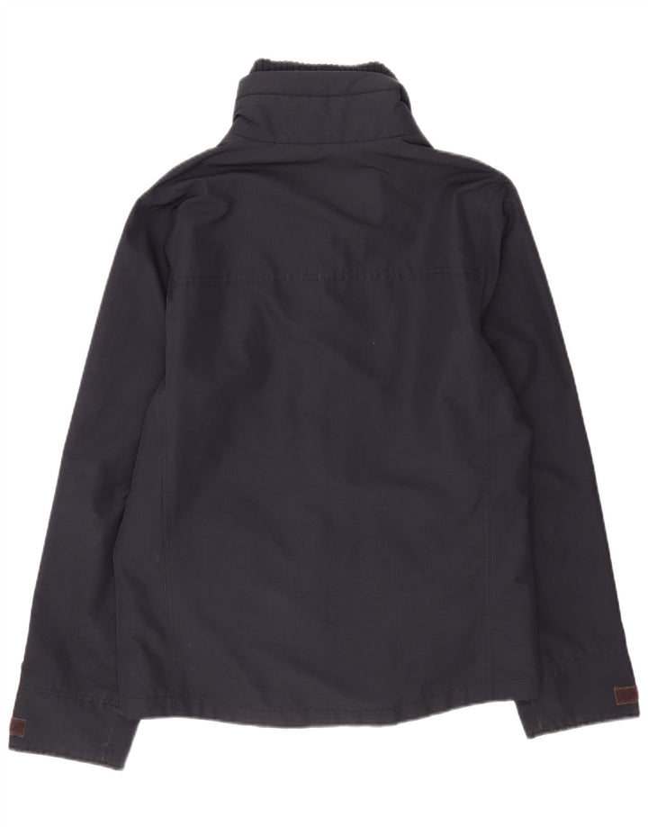 Hollister Veste de pluie pour homme UK 40 Large Bleu Marine Polyester