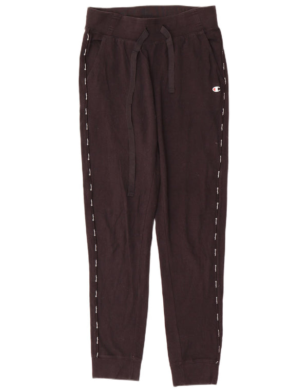 Champion Pantalon de survêtement graphique pour femme Joggers UK 10 Small Noir
