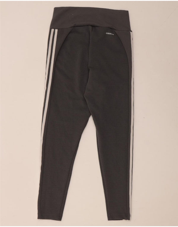 Adidas Femmes Aeroready Crop Leggings UK 12/14 Gris Moyen Polyester