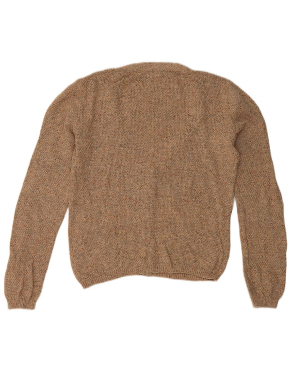 Fat Face Pull Cardigan Femme UK 10 Petit Coton Marron