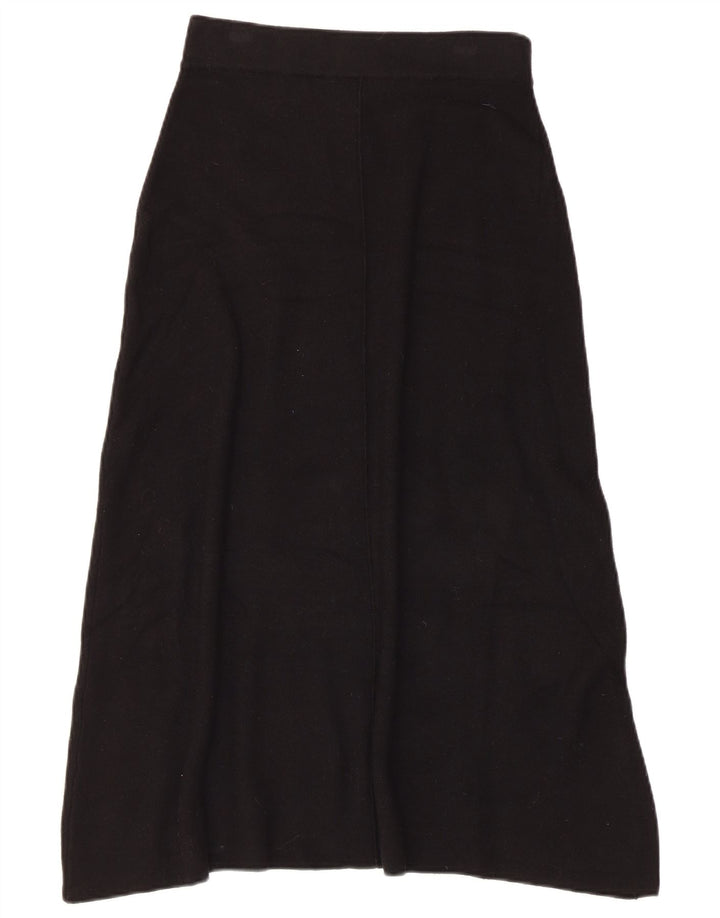 Zara Femme Jupe Évasée En Tricot Small W26 Noir