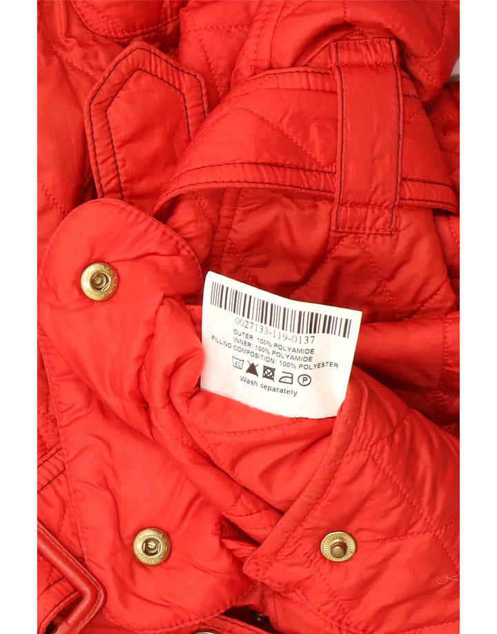 Barbour Veste matelassée pour femme UK 12 Medium Rouge Polyamide