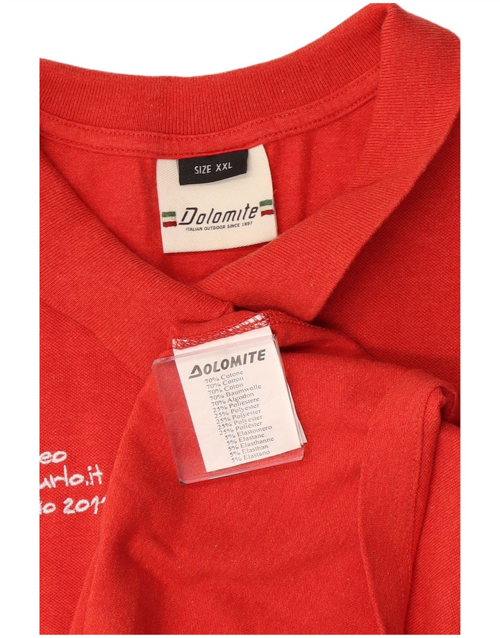 Dolomite Polo sans manches femme 2XL coton rouge