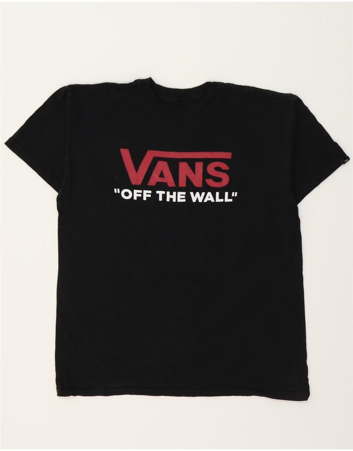 VANS Mens Graphic T-Shirt Top Medium Black Cotton Vintage Vans and Second-Hand Vans from Messina Hembry 