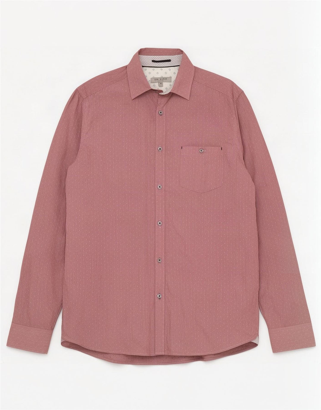 Ted Baker Chemise homme Taille 5 XL Coton à fines rayures rouge