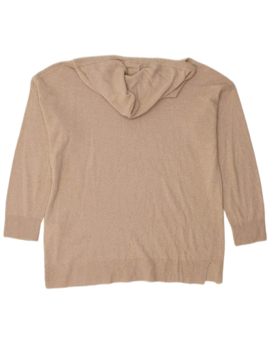 Benetton Pull à capuche pour femme UK 44 Beige moyen Polyamide
