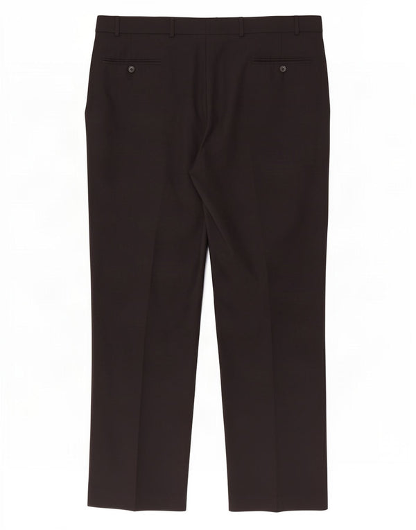 Marks & Spencer Pantalon de costume droit pour homme W40 L31 Laine noire