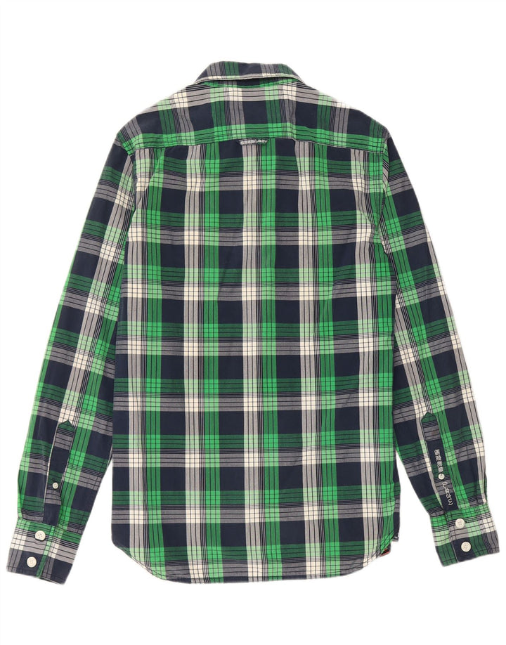 Superdry Chemise Homme Vert Moyen Check Cotton