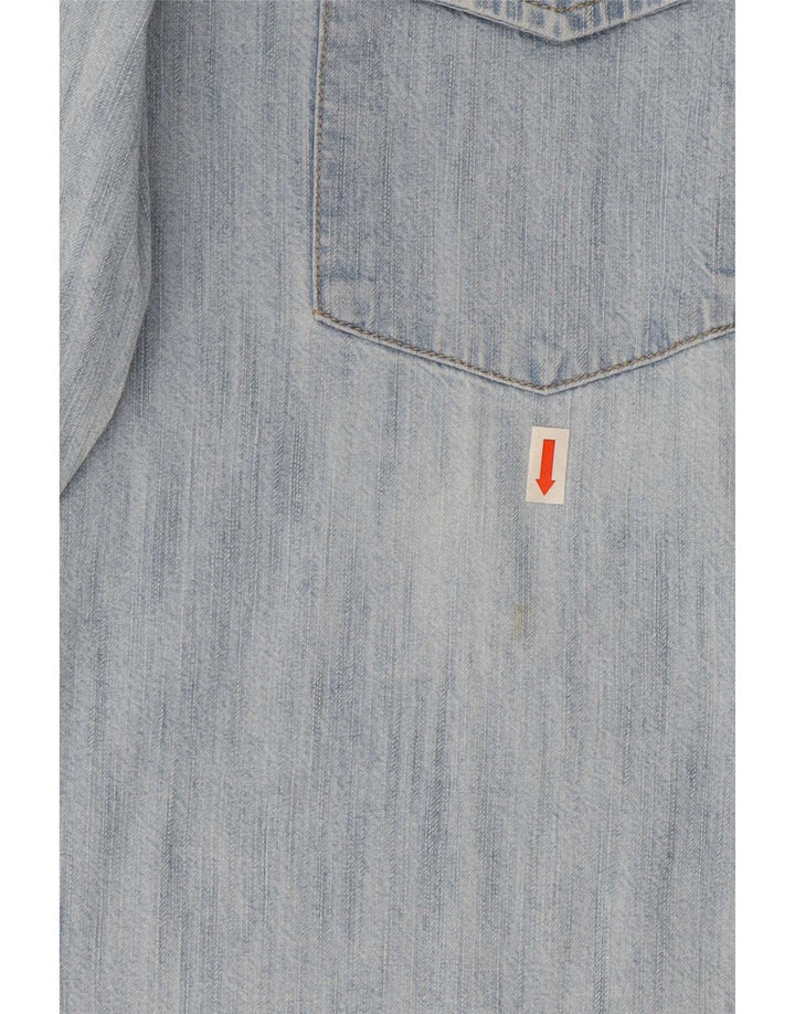 Gas Chemise en jean pour homme Petit Bleu Coton