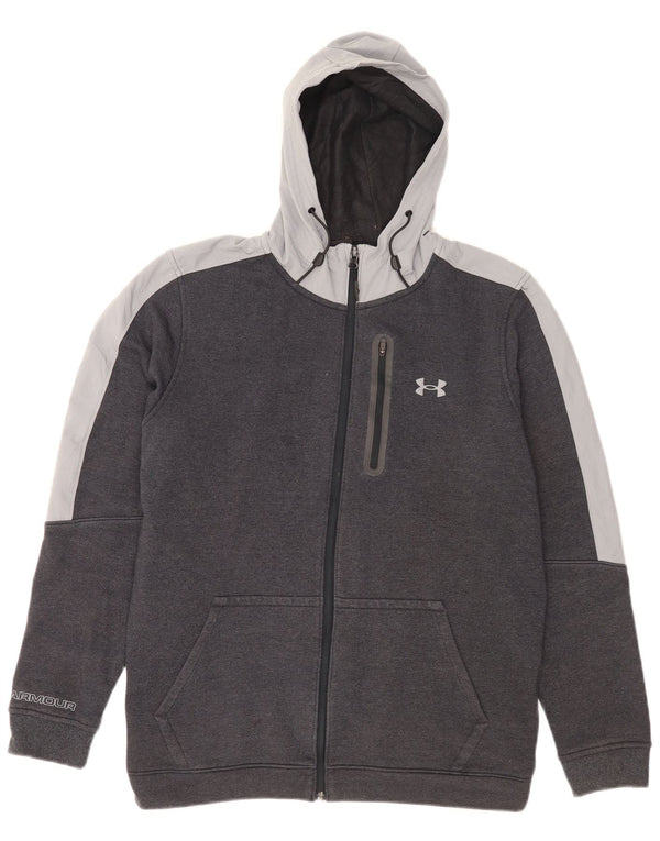 Under Armour Sweat à Capuche Zippé Homme Gris Moyen Colourblock Cotton
