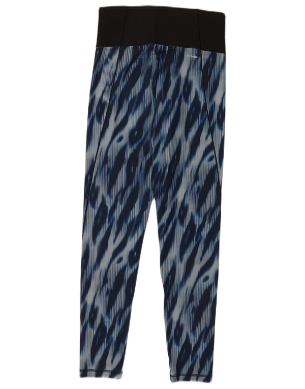 Adidas Leggings Femme UK 8-10 Petit Bleu Tie Dye Polyester
