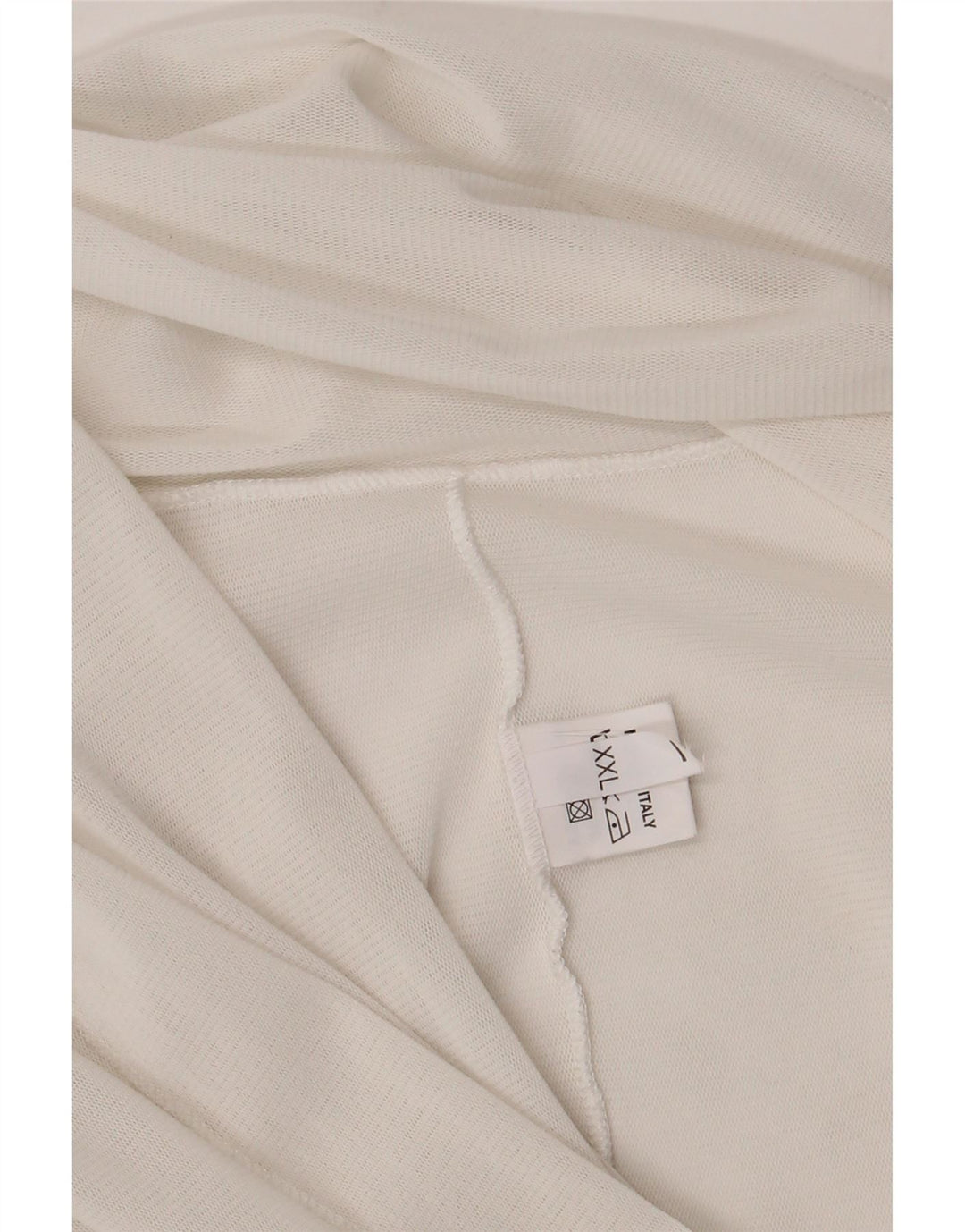 vintage Femmes Front Tie Crop Top UK 20 2XL Viscose Blanche