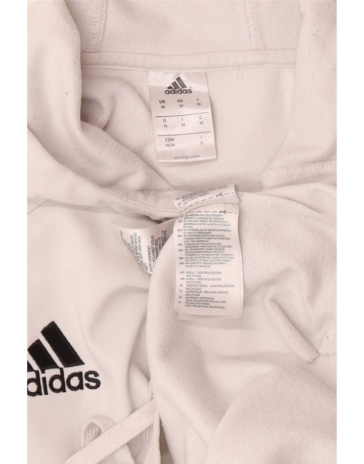 Adidas Pull à capuche pour homme en polyester blanc moyen