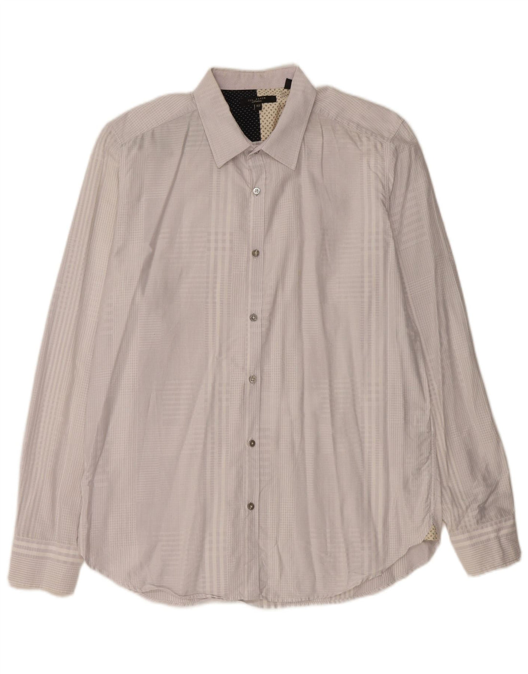 Ted Baker Chemise Homme Taille 16,5 Grand Coton Vichy Gris