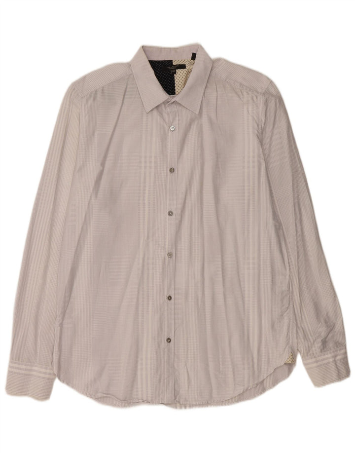 Ted Baker Chemise Homme Taille 16,5 Grand Coton Vichy Gris