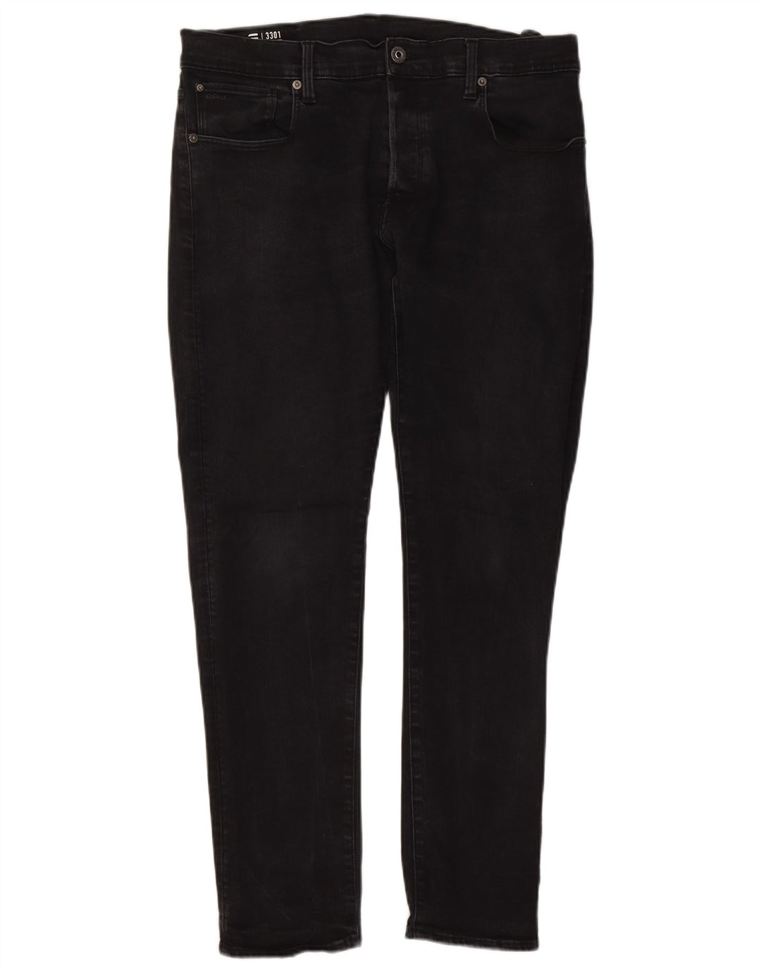G-Star Jean Slim 3301 Homme W36 L32 Noir Coton