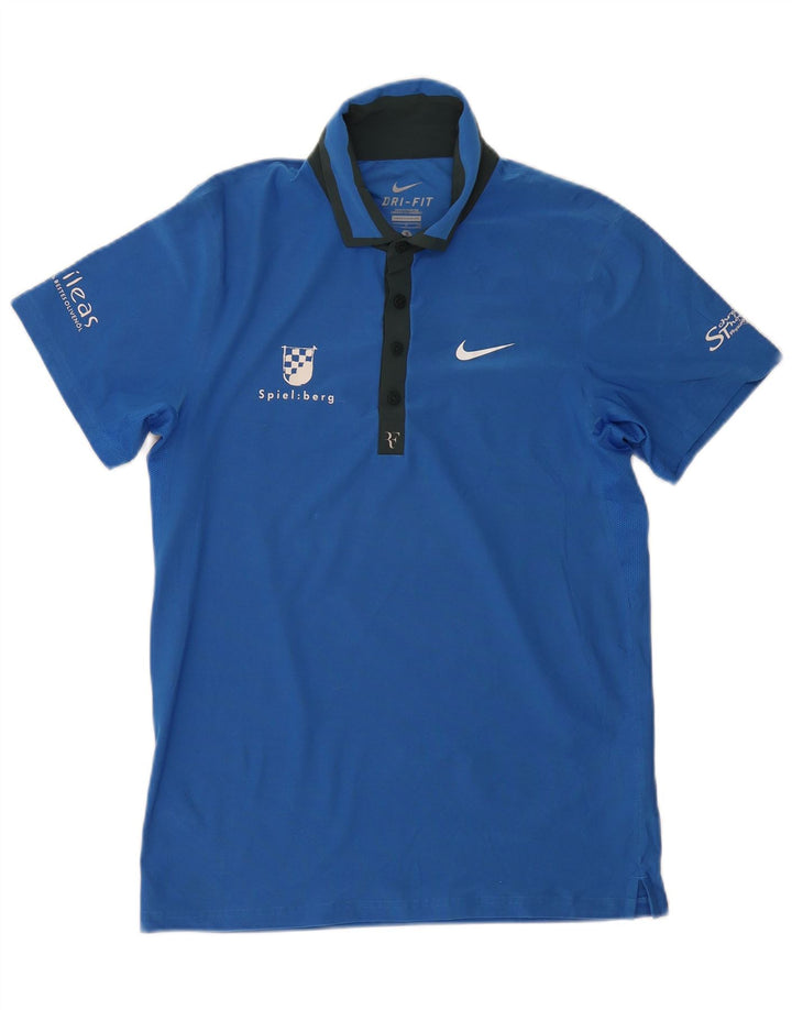 NIKE Polo Dri Fit Homme Petit Bleu Polyester