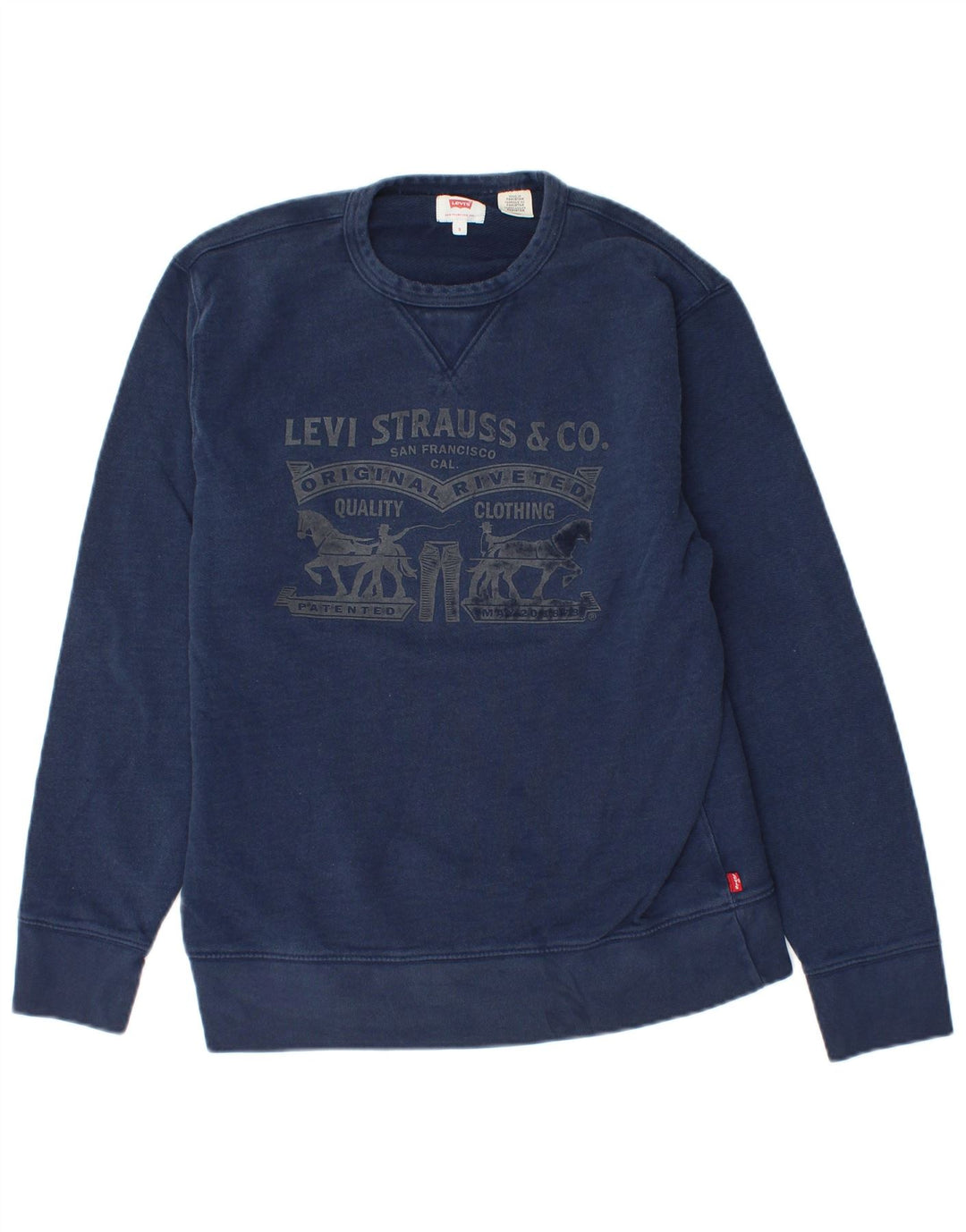 LEVI'S Sweat-Shirt Graphique Homme Petit Bleu Marine Coton