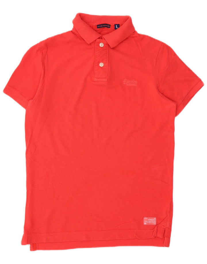 Superdry Polo Homme Grand Rouge Coton