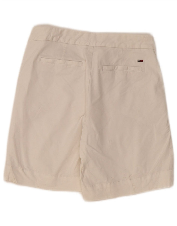 TOMMY HILFIGER Short Chino Femme W26 Petit Coton Blanc Cassé
