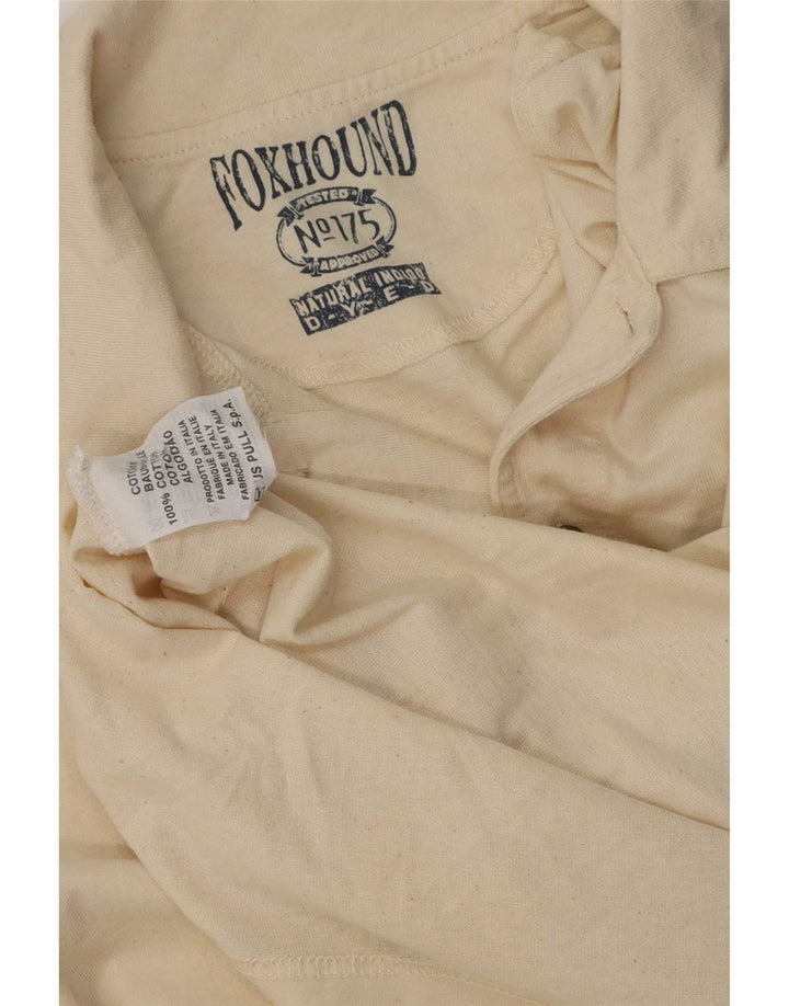 Foxhound Polo Graphique Homme Coton Beige Moyen Rétro